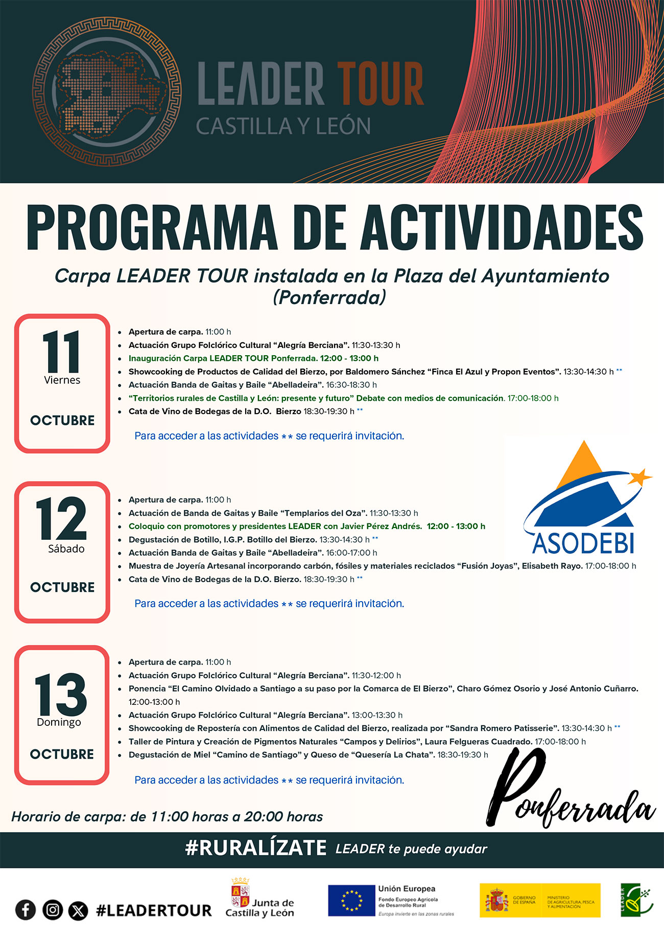 Leader Tour programa Ponferrada